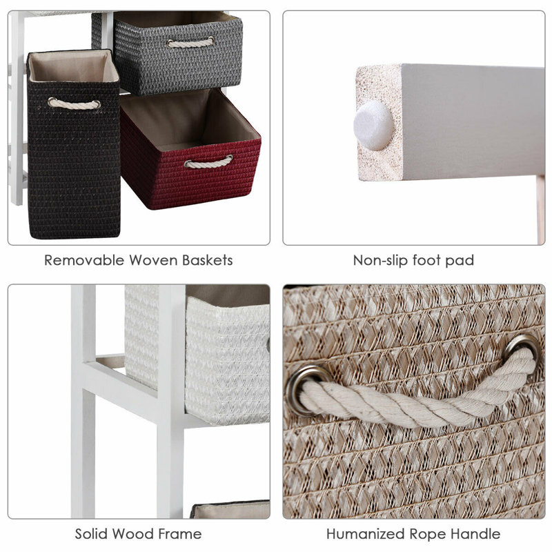 Twila 60 cm W Solid Wood Bedside Table