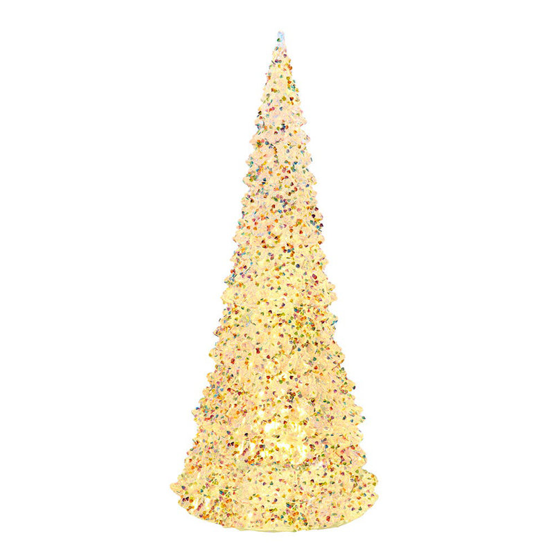 Arbre de Noël lumineux à DEL Kurt Adler, H 15,5 po x l 6 po x P 6 po, Argent argent