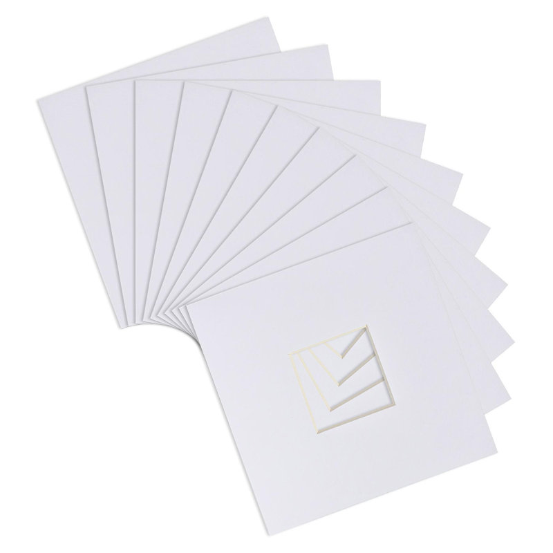 Nicola Spring - Picture Mounts Frames - Photo, White, 20cm H x 20cm W x 0.2cm D