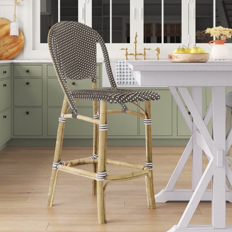 Popplestone Counter Stool, Cappuccino with White Dots