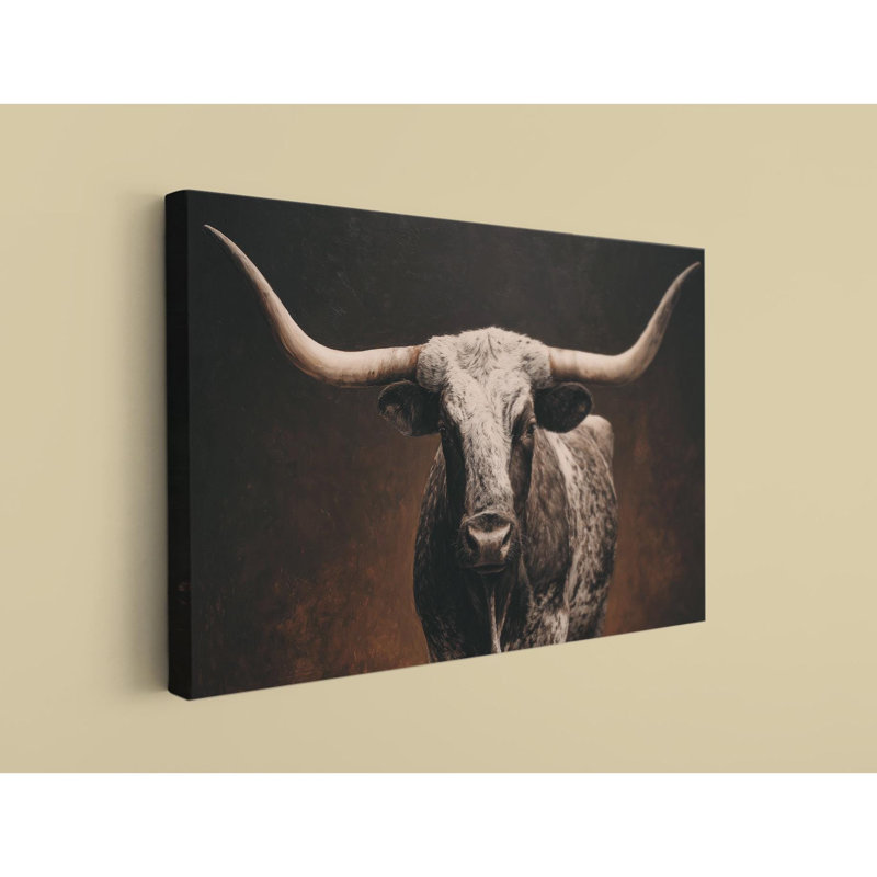 «Rustic Longhorn», reproduction d'art mural Western, H 54 po x l 72 po