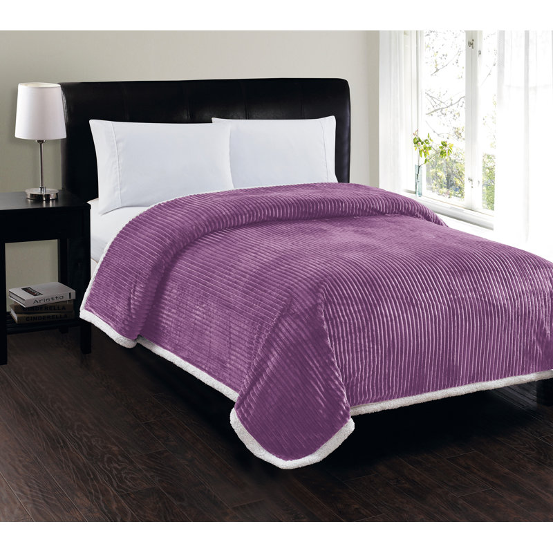  Couverture en velours côtelé Lushelegance, Grand, Violet