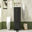 Ensemble de meuble-lavabo 24 po avec lavabo en céramique, armoire de rangement autoportante moderne avec poignées argentées, portes à fermeture douce-204068522