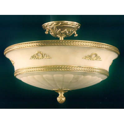 Demoss Glass Semi Flush Mount