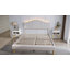 Structure de lit tapissier grand format en mélange de lin beige avec lumière DEL et tête de lit réglable en hauteur, aucun sommier nécessaire-1220794988-1220794976
