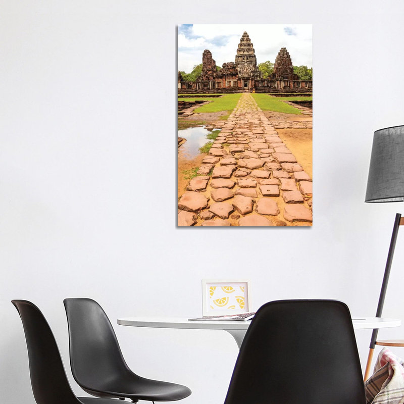 Thailand. Phimai Historical Park. Ruins Of Ancient Khmer Temple Complex. Central Sanctuary. by Tom Haseltine - Gallery-Wrapped Canvas Giclée on Canvas
