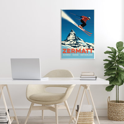 Affiche murale Zermatt Ski, design par Andreas Magnusson