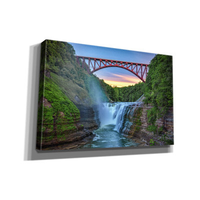 «Sunset At Upper Falls» par Rick Berk, art mural sur toile
