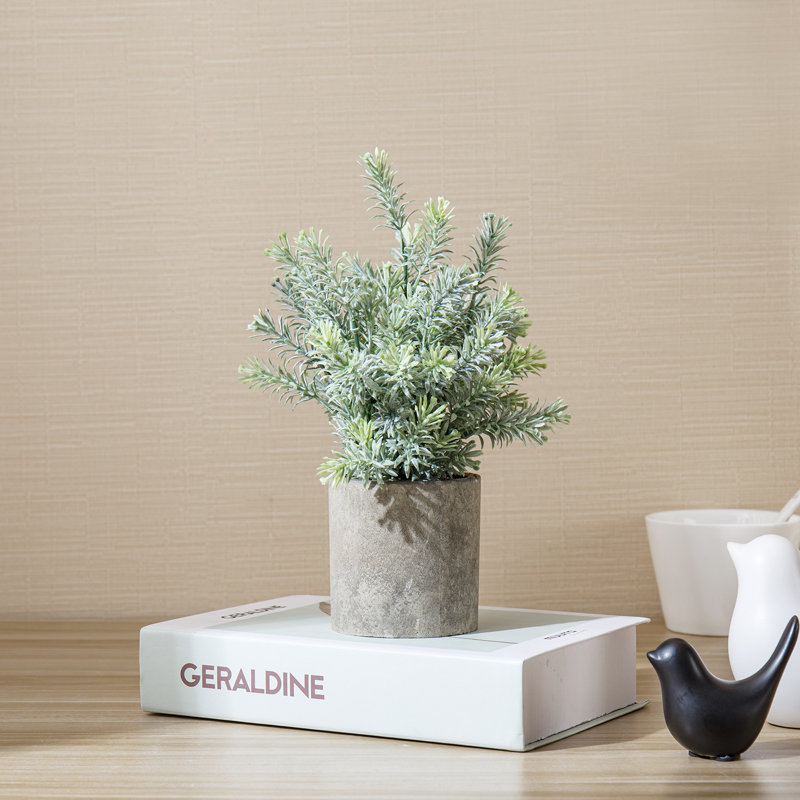 20.32 cm Artificial Herb Plant in Pot