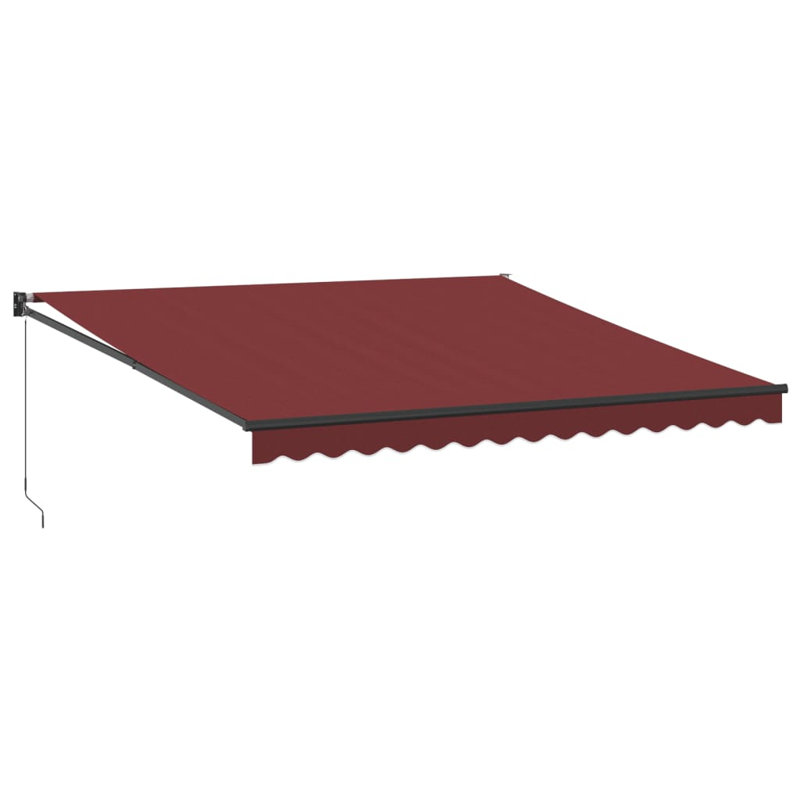 Dakota Fields Retractable Patio Awning, 300cm W x 250cm D, Burgundy/Black