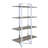 Bedard 4-Shelves Bookcase in Chrome