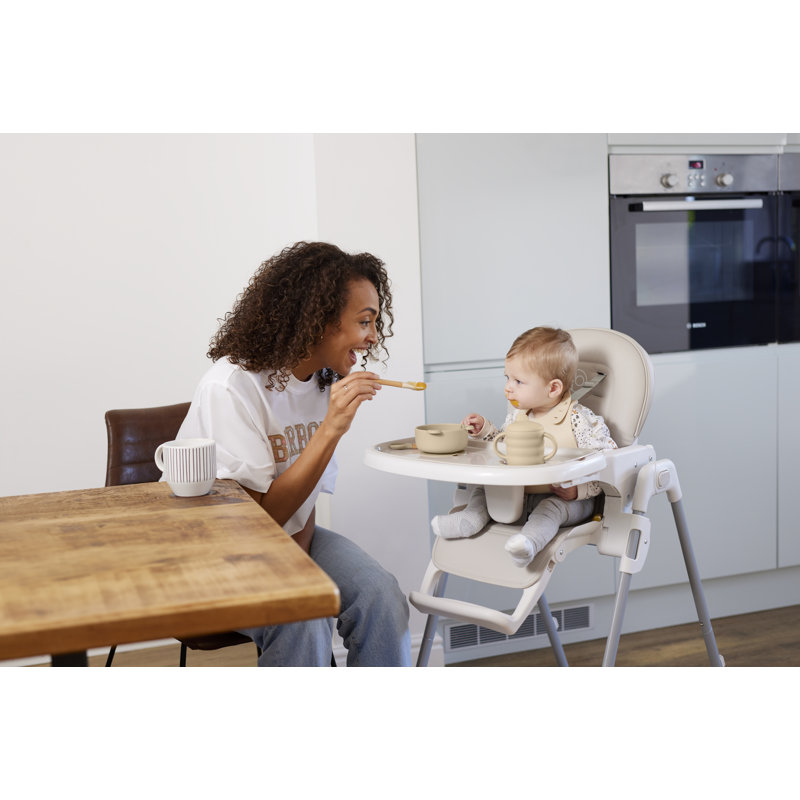 6 Piece Silicone Feeding Set , Beige