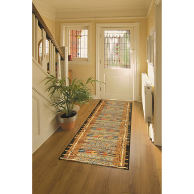 Tapis rayé tissé à la machine Augustus