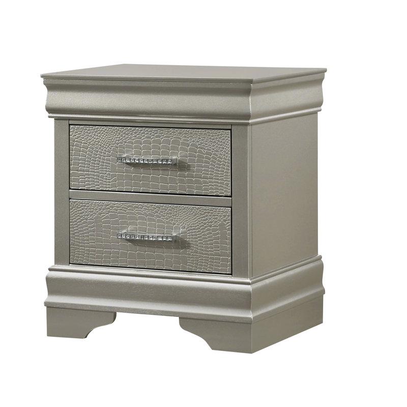 Amalia - Nightstand - Gray, Gray