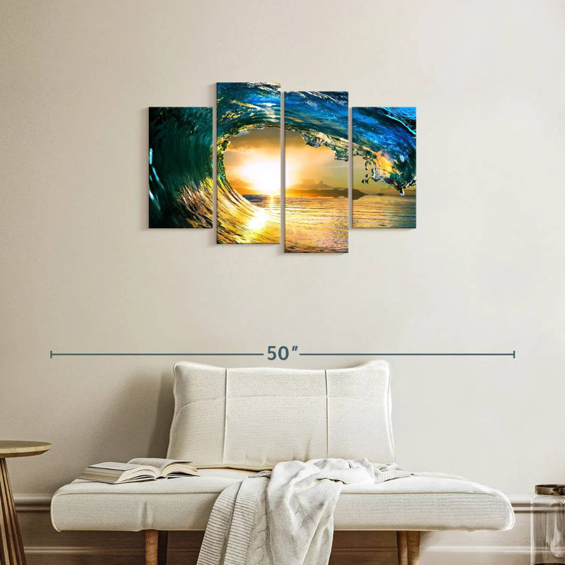 Gillard Sunset Ocean Wave, H 22 po x l 36 po