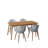 Dugas 5Pc Outdoor Patio FSC Wood Dining Set