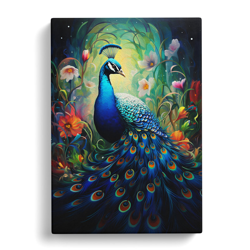 Peacock Modern - Print, 50cm H x 35cm W x 3cm D
