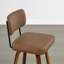 Tabouret de comptoir pivotant rembourré avec structure en bois cintré noyer-599823678-600322160