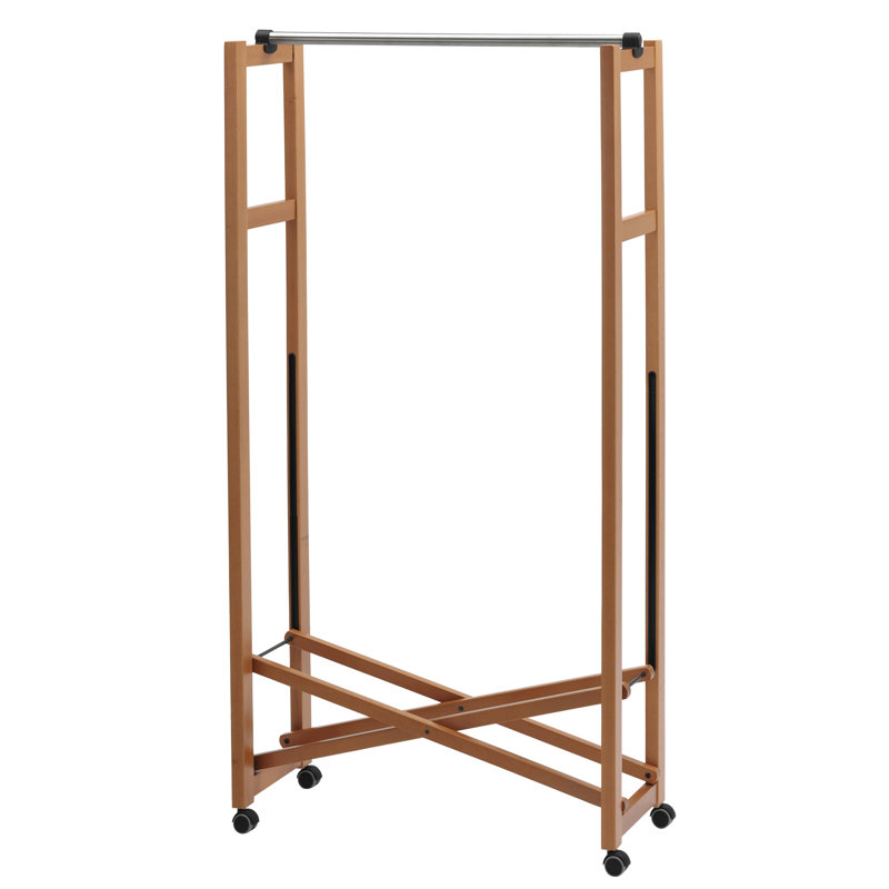 Swynford Solid Wood Freestanding Coat Rack, Cherry