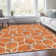 Premium Machine Washable Prisco Orange Rug
