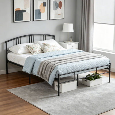 Full Bed Frame Metal Platform Bed Frame with Headboard & Footboard,  Mattress Foundation ,No Box Spring Needed