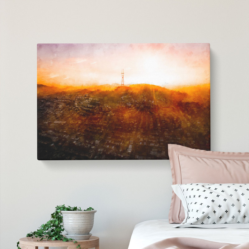 Sunlight Over San Francisco - Wrapped Canvas Painting, 35cm H x 50cm W x 3cm D