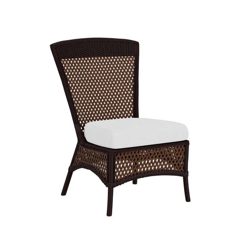 Grand Traverse Outdoor Dining Side Chair, Caramel, Canvas Natural Sunbrella® Canvas