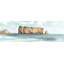 Rocher Percé - reproduction matte encadrée marine pour la décoration intérieure