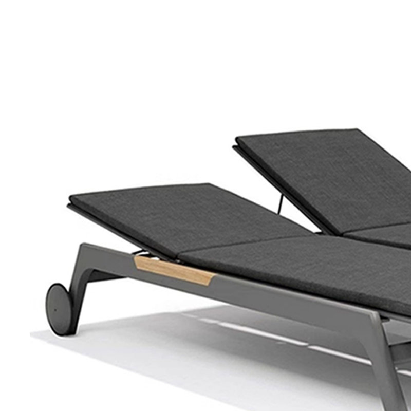 Outdoor villa pool lounge chair, Gray, Gray