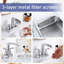 Robinet de salle de bain de 10 cm (4 pouces) avec 2 poignées, pivotant à 360°, bec en cascade, compatible avec lavabo 3 trous et finition fonctionnelle et esthétique.