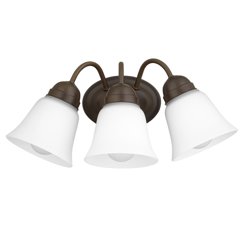 Éclairage pour salle de bain 3 lumières à intensité variable, Bronze huilé