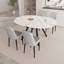Ensemble de table de salle à manger 5 pièces, table de salle à manger extensible avec 4 chaises rembourrées