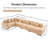154.6" Oversized L-Shaped Corduroy Upholstered Sectional-982612595