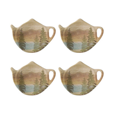 Set of 8 Teabag Holder Pine Tree