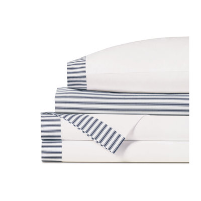 Ensemble de draps rayés bleu marine Blass