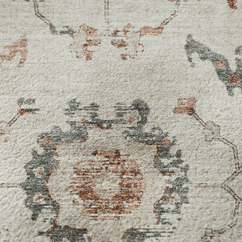 Premium Machine Washable Pirtle Border Rug, Rectangle 8' x 10'