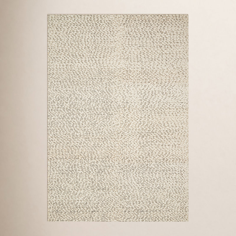 Charter Hand-Knotted Wool Ivory Area Rug, Rectangle 2' x 3'