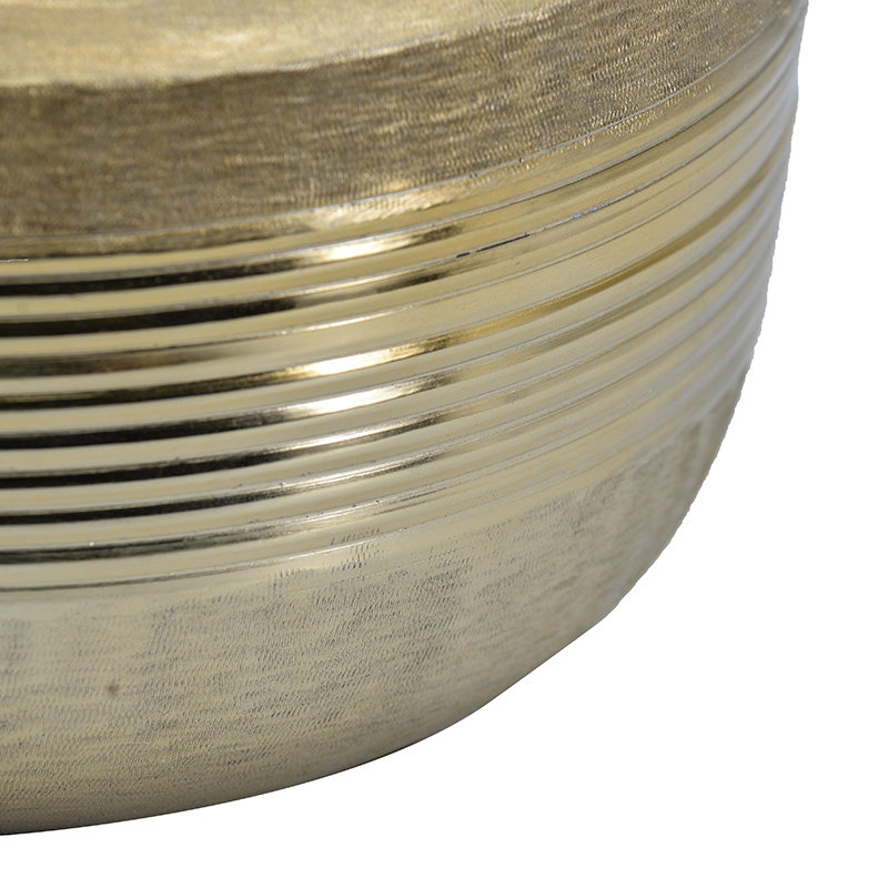 Zeppelin Aluminum Table Vase, 11.4" H x 11.8" W x 11.8" D, Gold