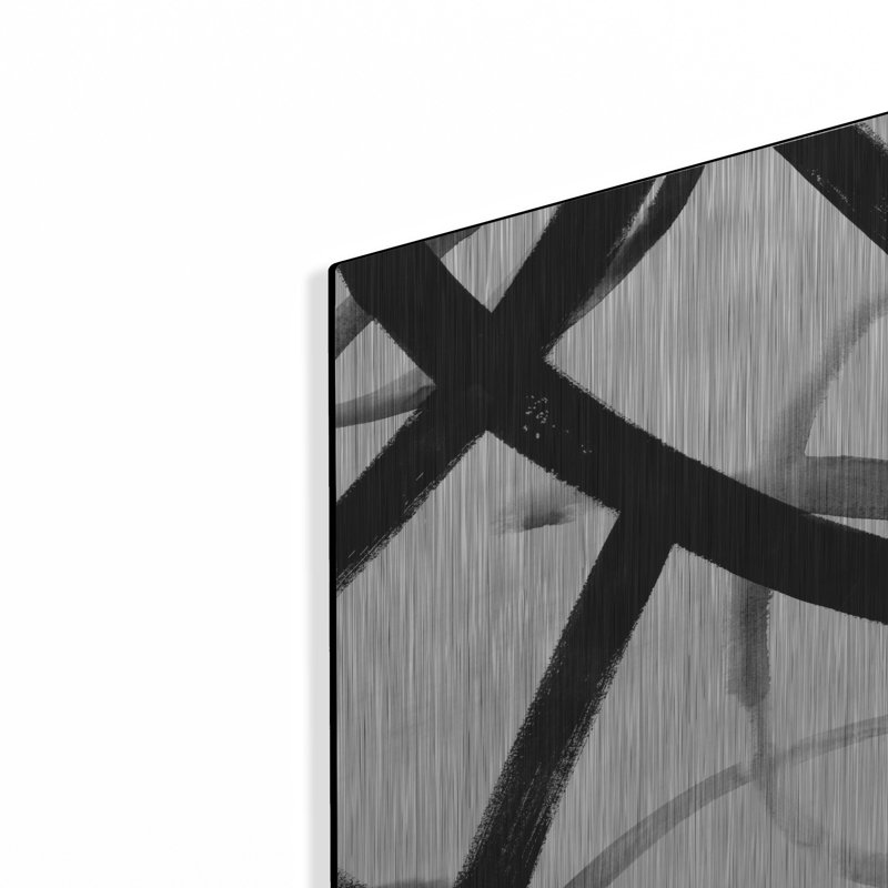 «Monochrome Ripple II» par Grace Popp, art mural en métal, 16 po x 24 po, H 16 po x l 12 po