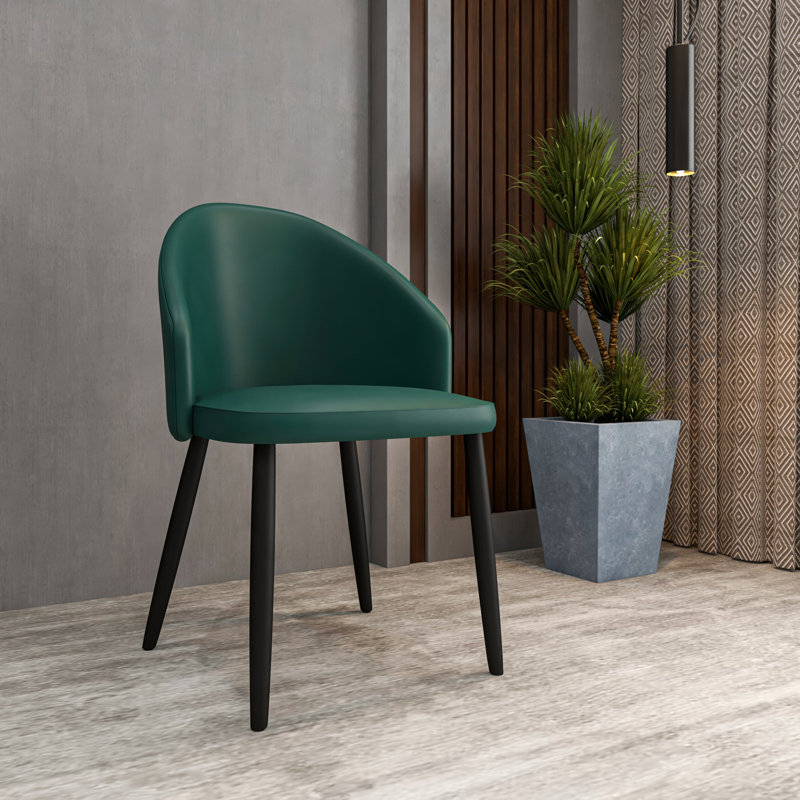 Chaise de salle à manger rembourrée Chevalier Churchill, Ensemble de 2, Vert