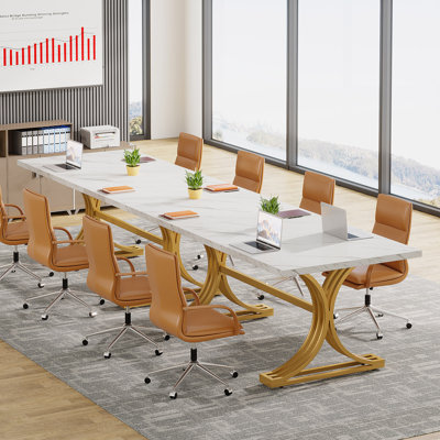 10.5Ft Rectangle Office Conference Table by Mercer41