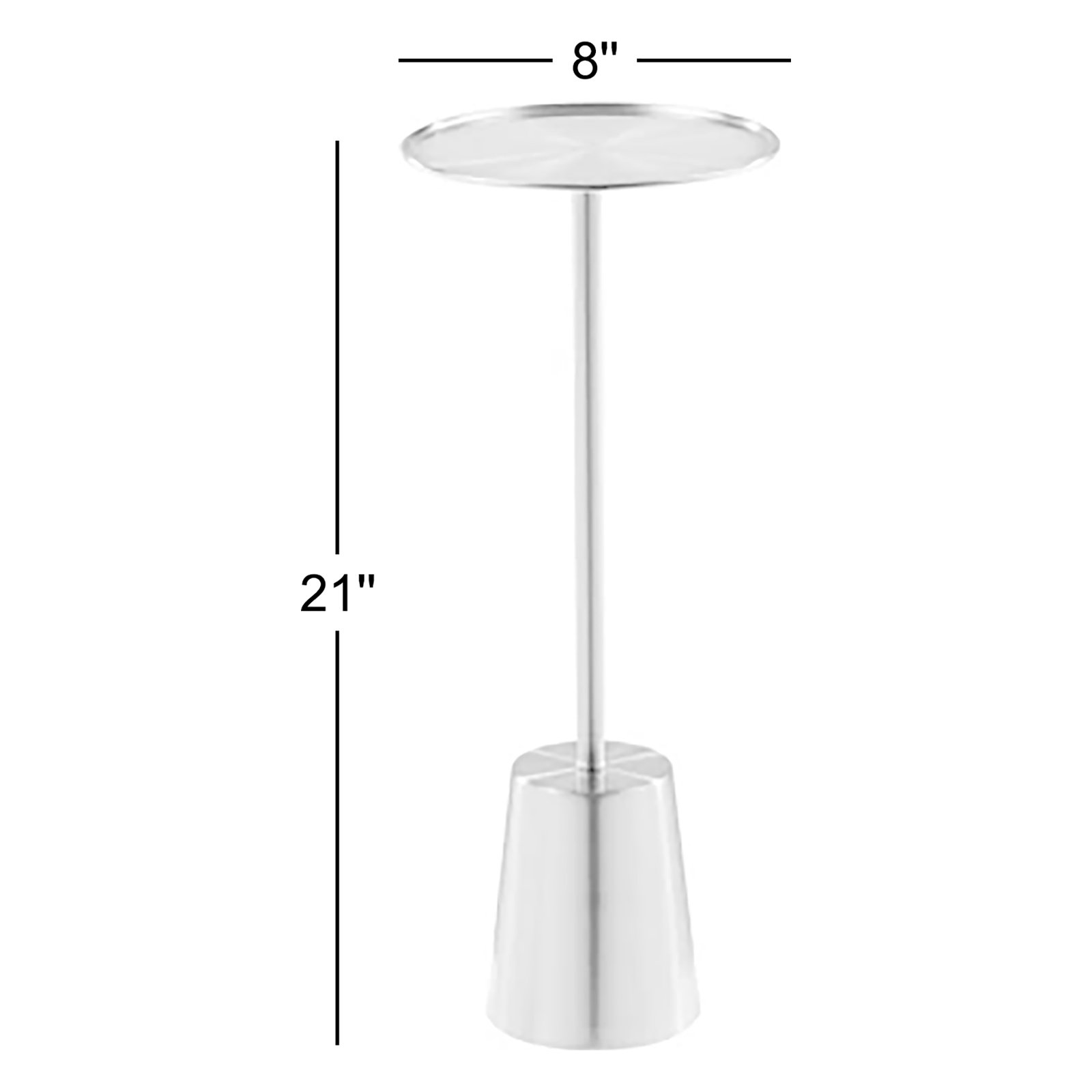 8" End Table, Gold