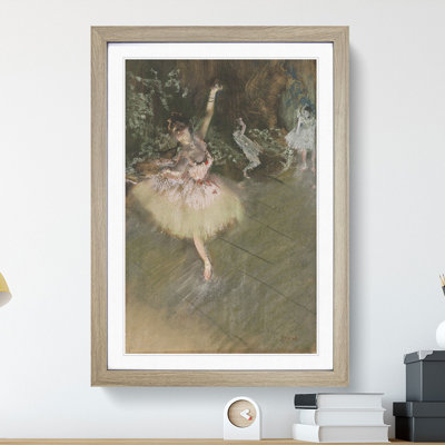 A Star Ballet Ballerina Dancer by Edgar Degas - Framed Print