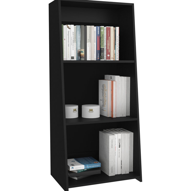 Bibliothèque moderne noire de 47 po - Rangement polyvalent pour votre chambre à coucher
