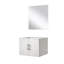 24 po L x P 22 po. Meuble-lavabo blanc brillant avec 18 miroirs - rangement spacieux, entièrement assemblé, installation rapide, miroir, armoire assemblée-560824451