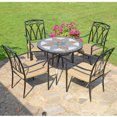 Montilla 4 Seater Dining Set with Cushions