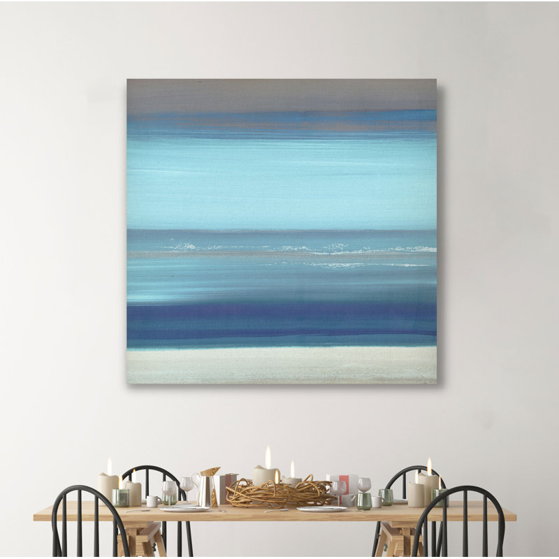 « par the sea ii », peinture, H 24 po x l 24 po x P 1,5 po, Toile tendue