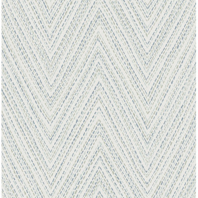 Lainey Green Stitched Chevron Wallpaper