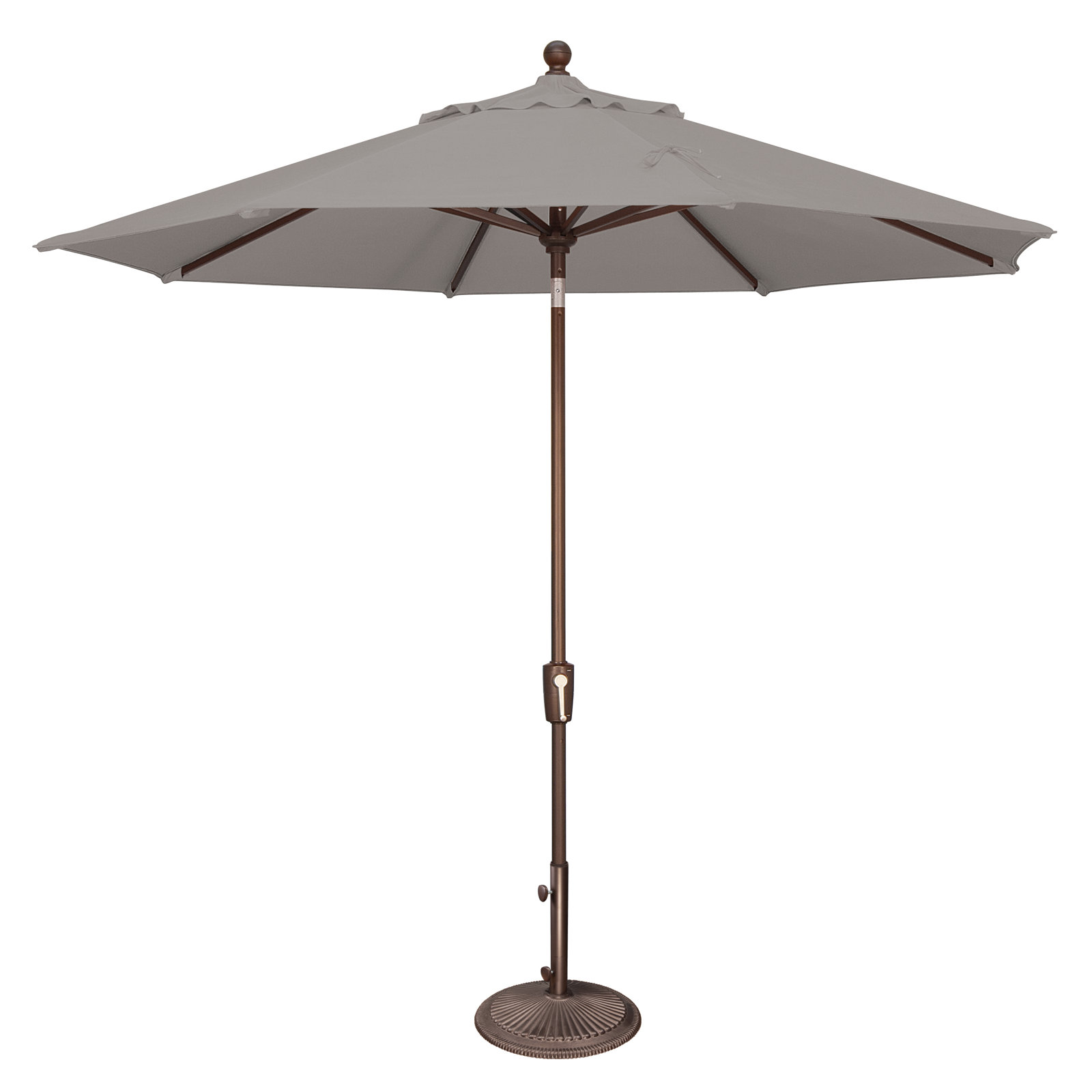 Canela 108'' Market Olefin Umbrella, Bronze, Cast Silver Sunbrella®