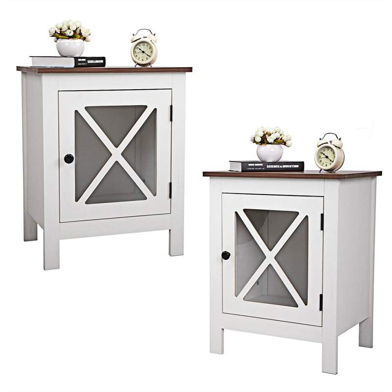 Table de chevet blanche Rollison